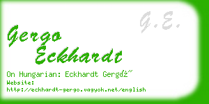 gergo eckhardt business card